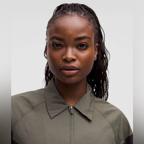 LULULEMON W3IPHS Nylon Collared Jacket *Retro Remix Set Army Green / Black - Picture 2 of 11